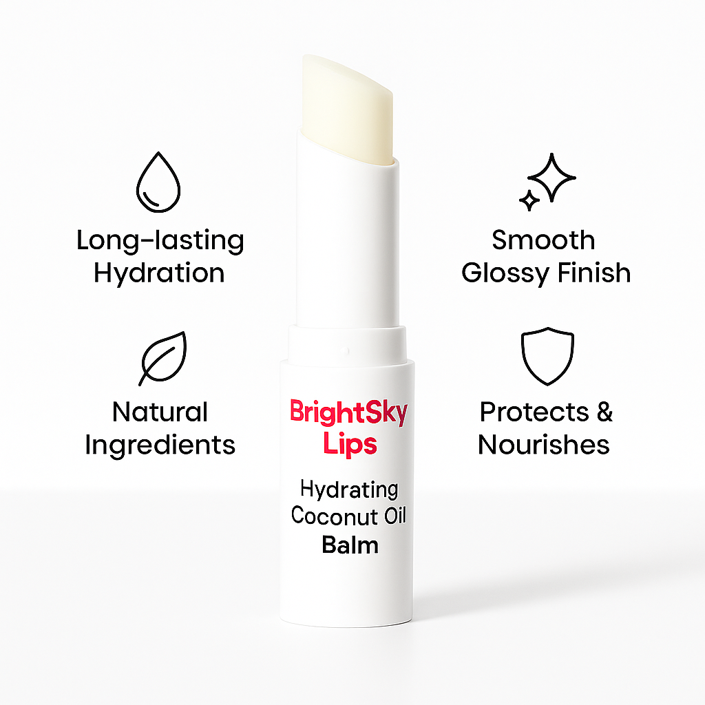 BrightSky Lips – Hydrating Coconut Balm