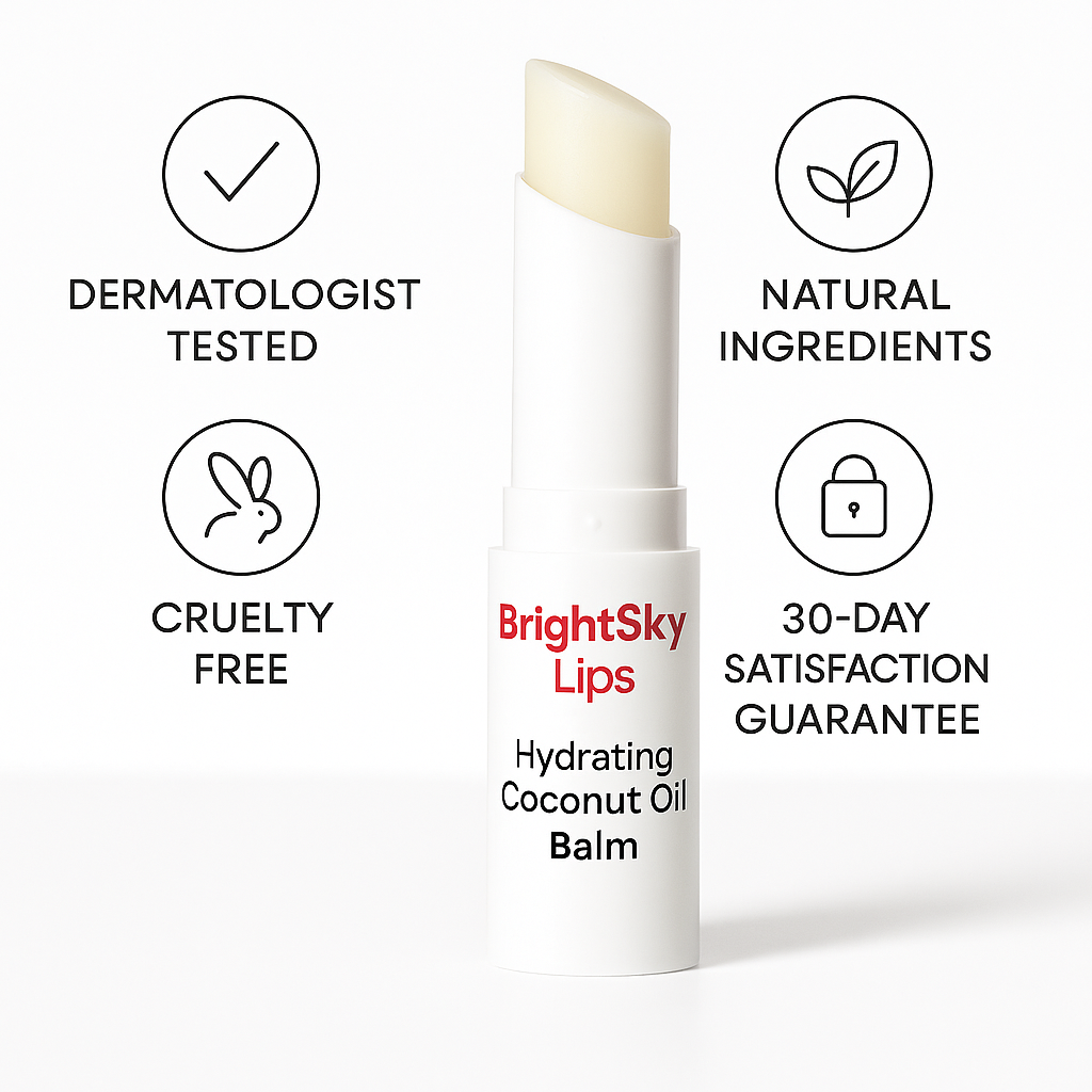 BrightSky Lips – Hydrating Coconut Balm