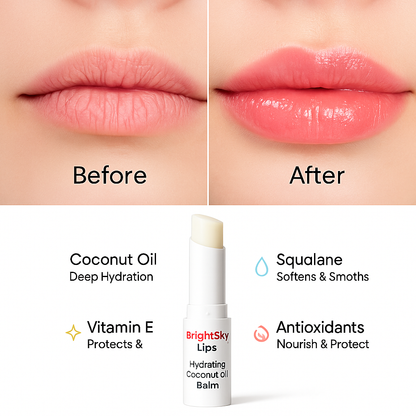BrightSky Lips – Hydrating Coconut Balm